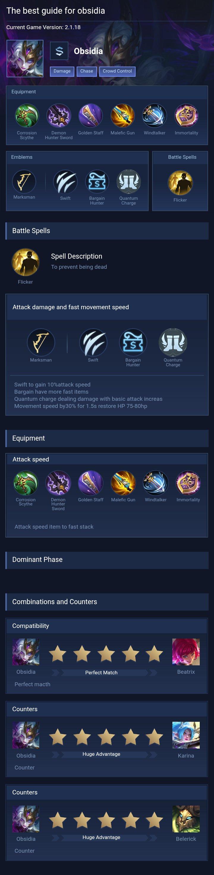 The best guide for obsidia