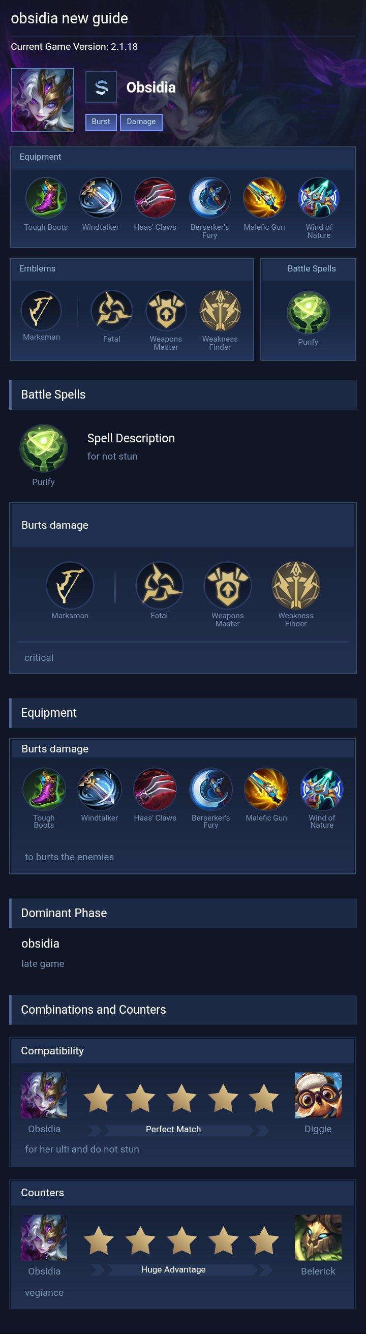 obsidia new guide