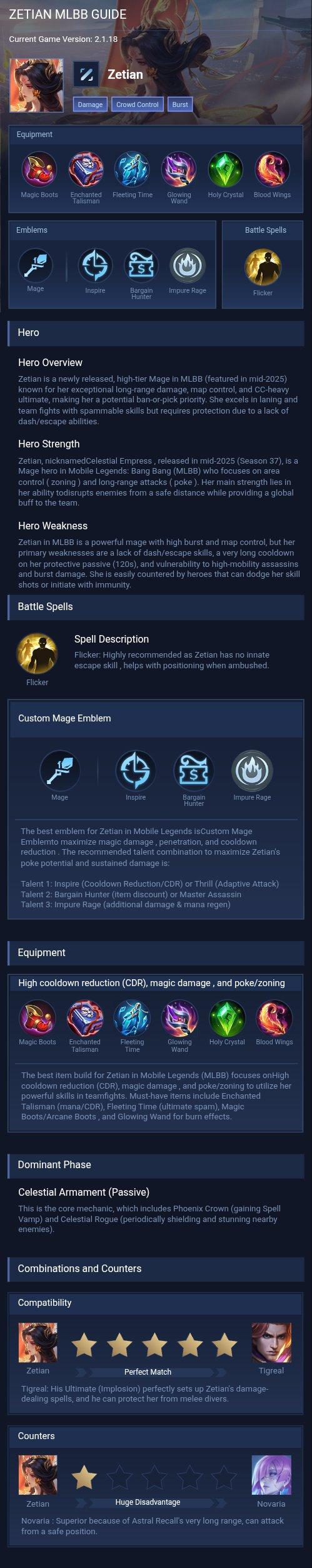ZETIAN MLBB GUIDE