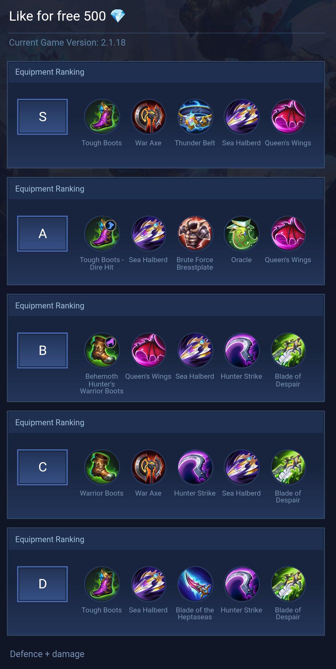 Like for free 500 💎