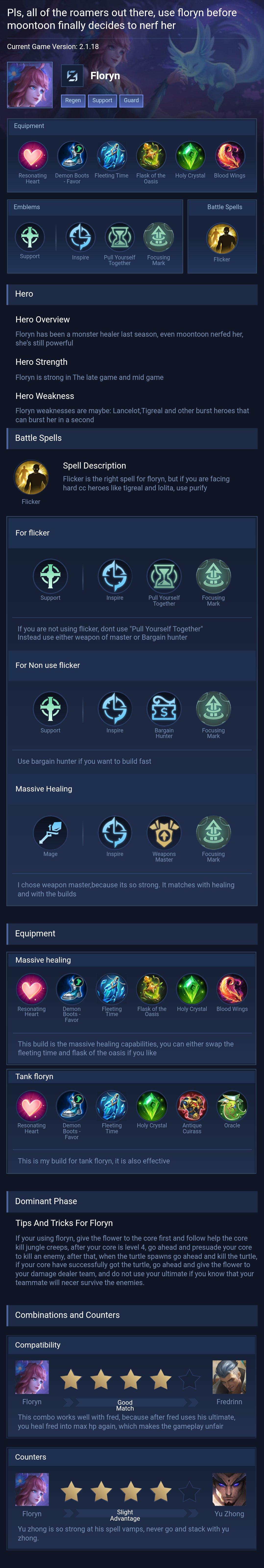 Pls, all of the roamers out there, use floryn before moontoon finally decides to nerf her