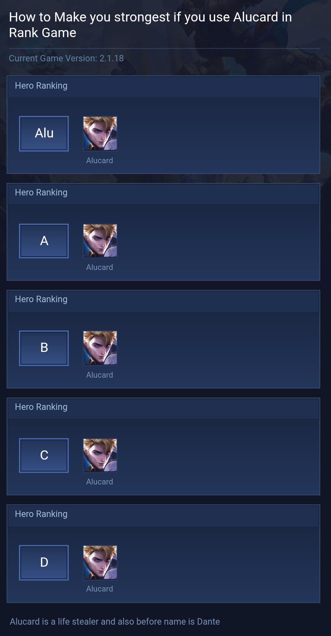 How to Make you strongest if you use Alucard in Rank Game