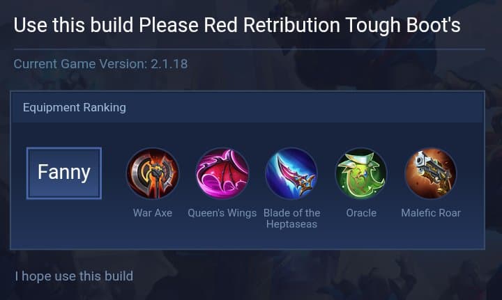 Use this build Please Red Retribution Tough Boot's