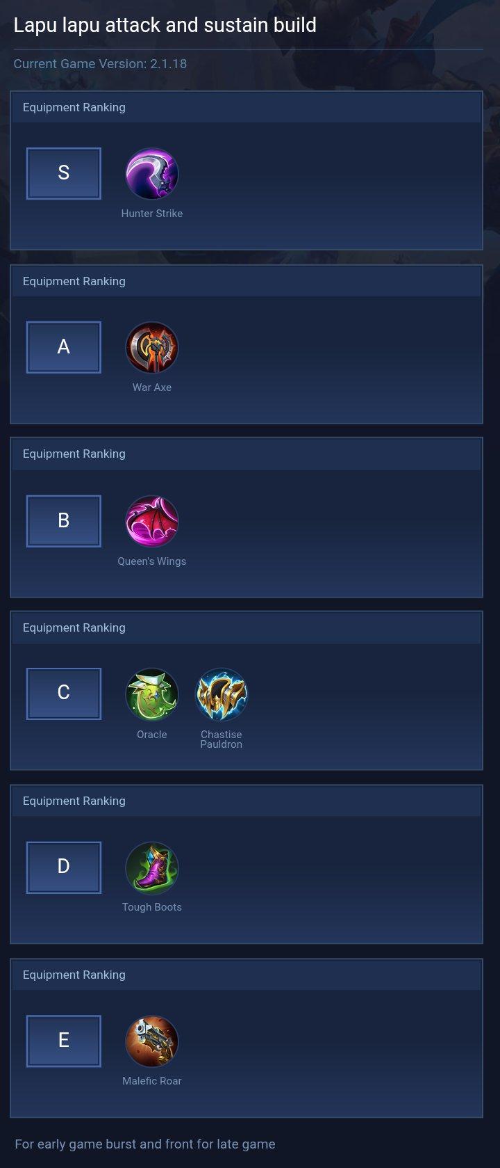 Lapu lapu attack and sustain build