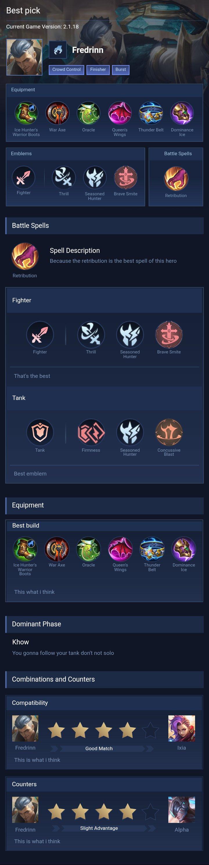 Best pick
