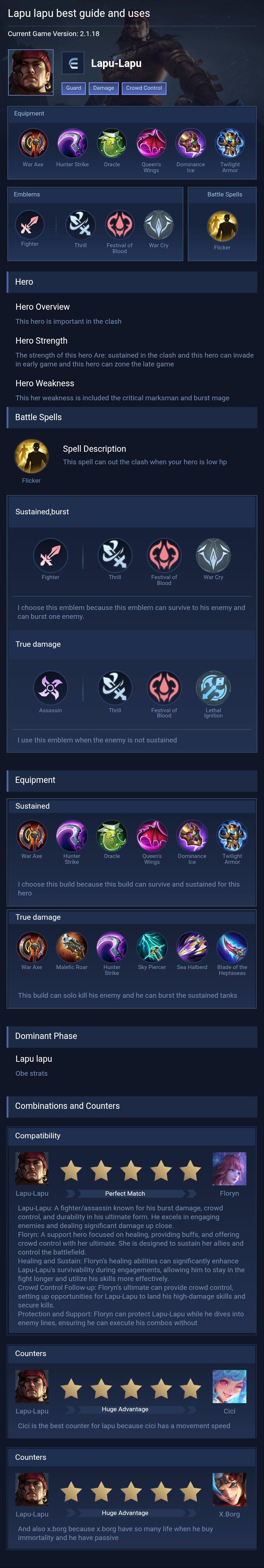 Lapu lapu best guide and uses