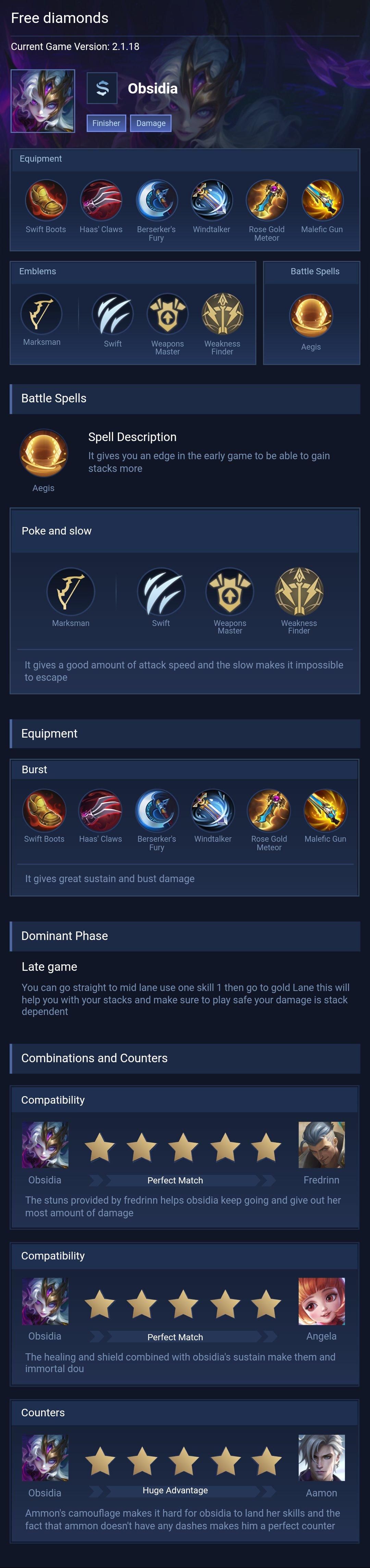 Free diamonds