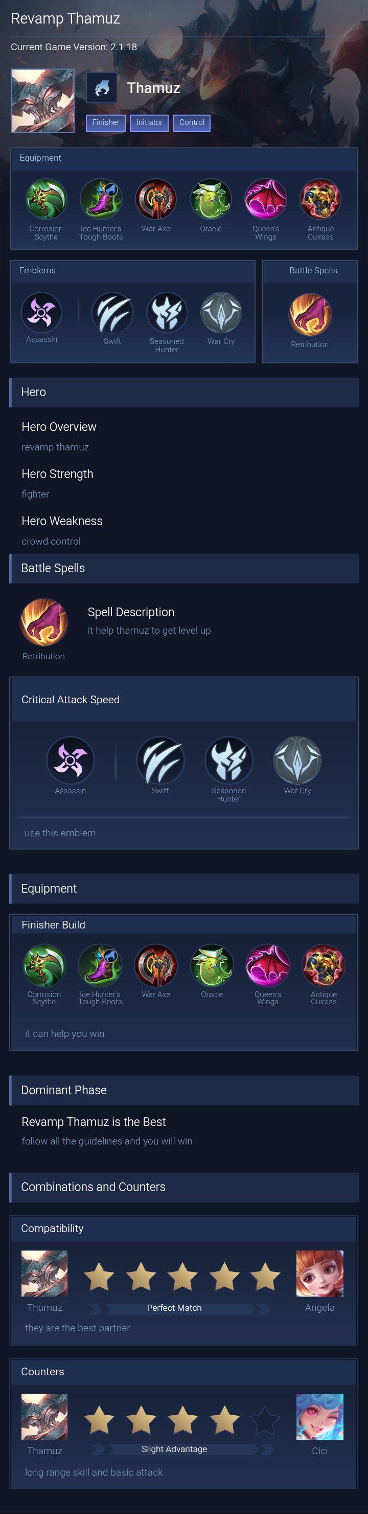 Revamp Thamuz