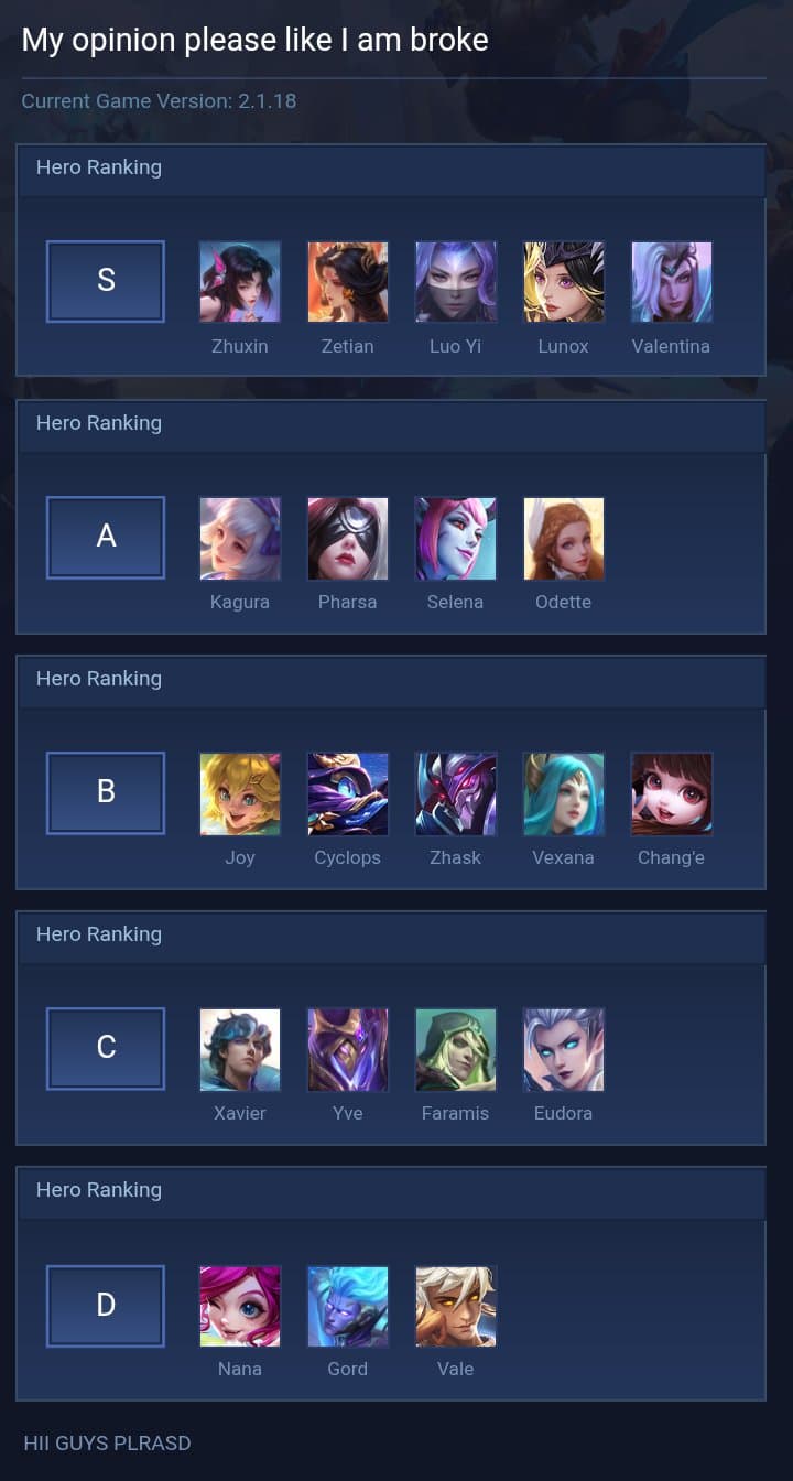 My opinion please like I am broke