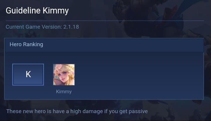 Guideline Kimmy