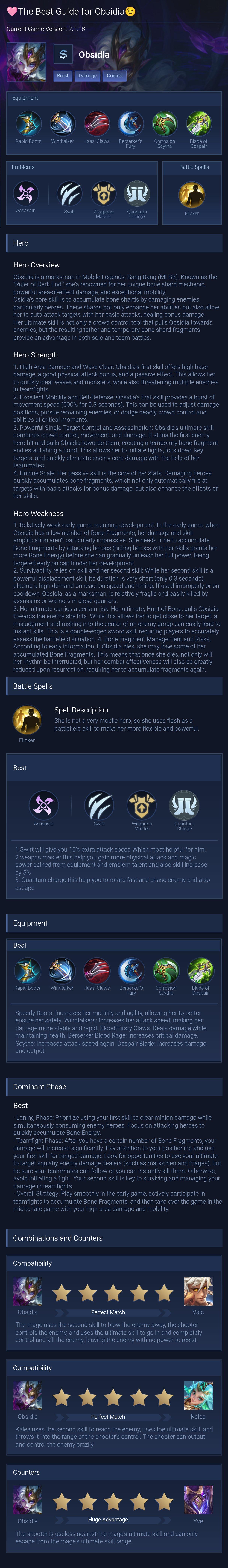 🩷The Best Guide for Obsidia😉