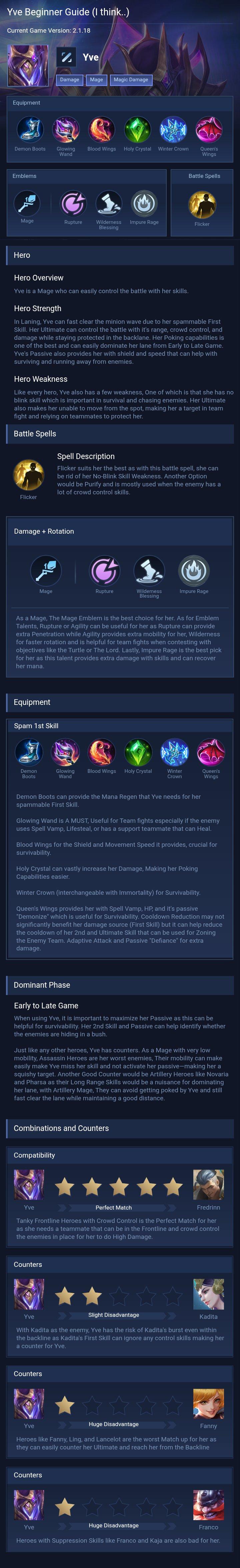 Yve Beginner Guide (I think..)