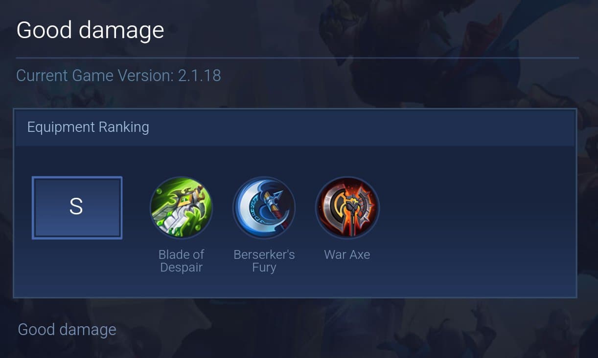 Good damage