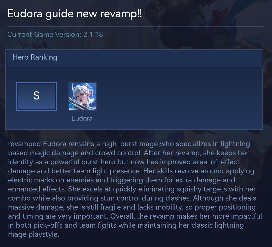 Eudora guide new revamp!!