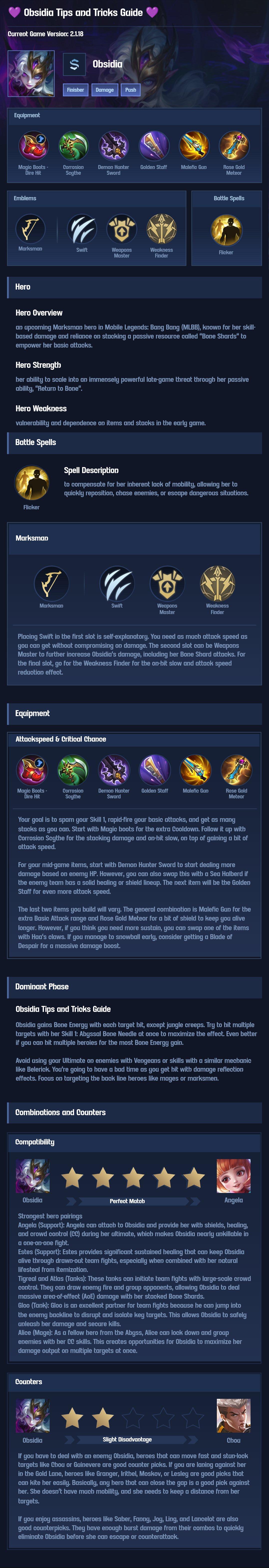 💜 Obsidia Tips and Tricks Guide 💜