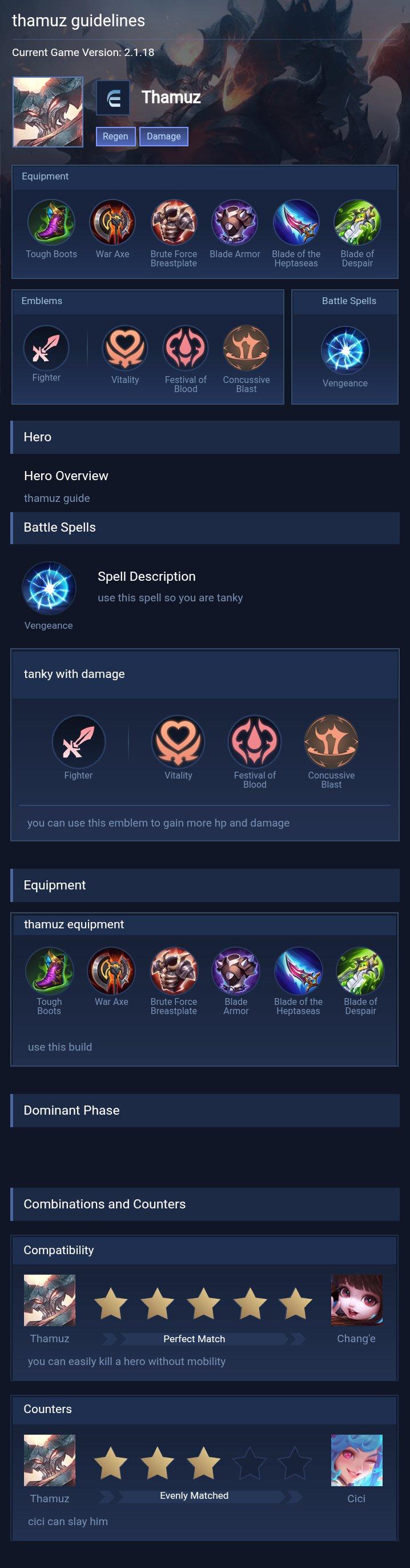thamuz guidelines