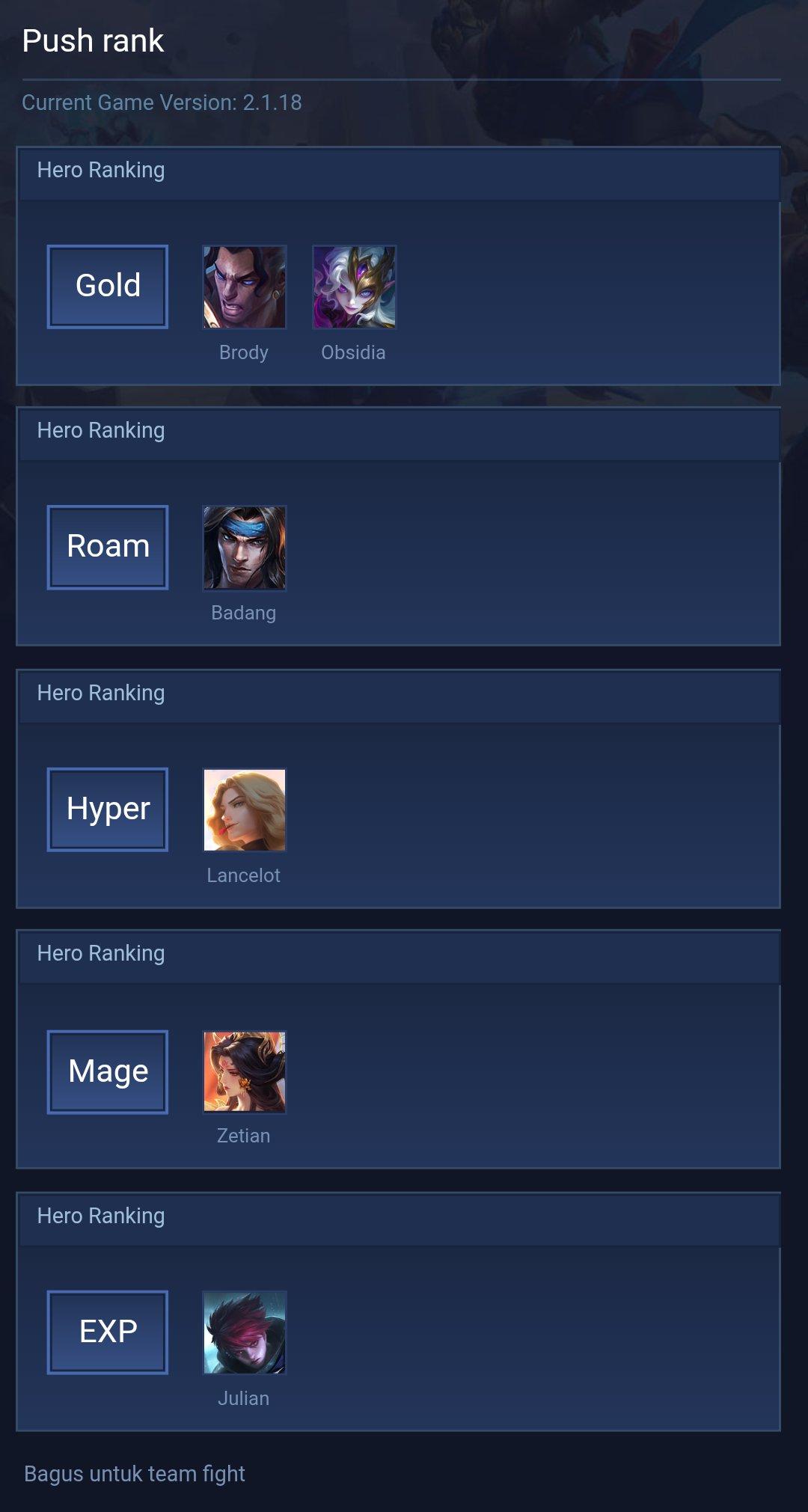 Push rank