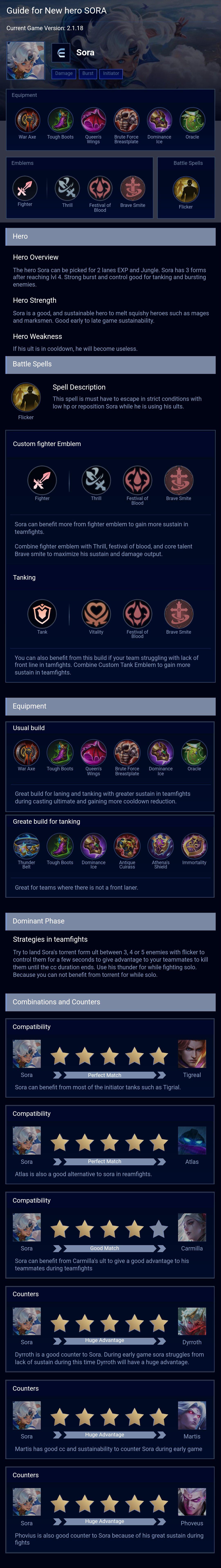 Guide for New hero SORA