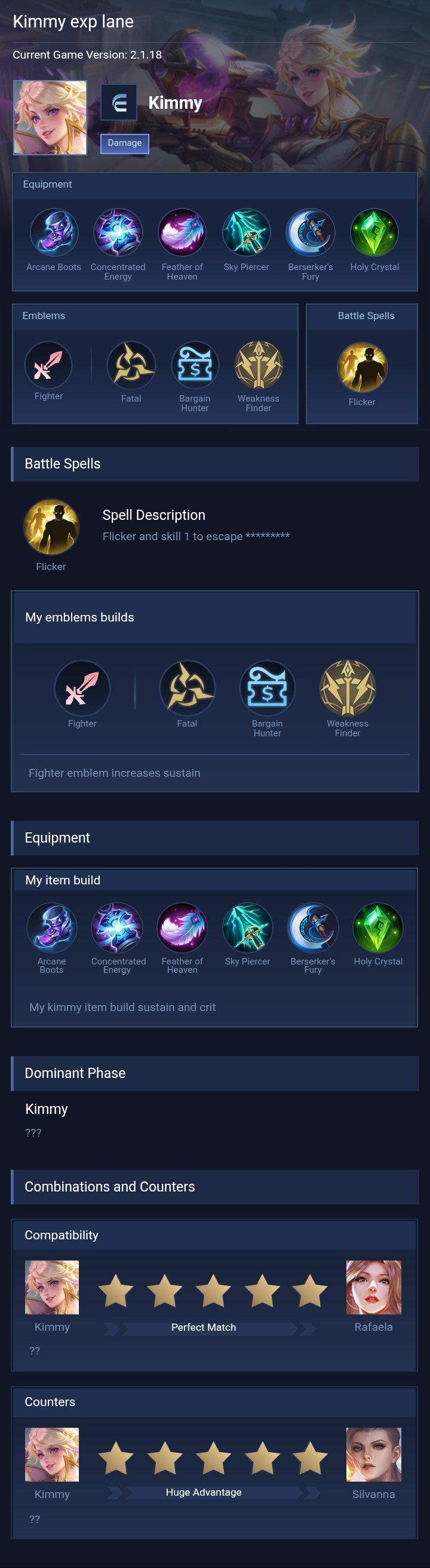 Kimmy exp lane