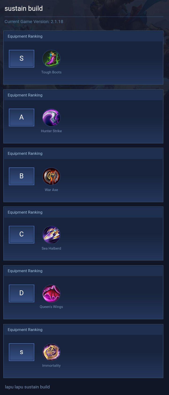sustain build