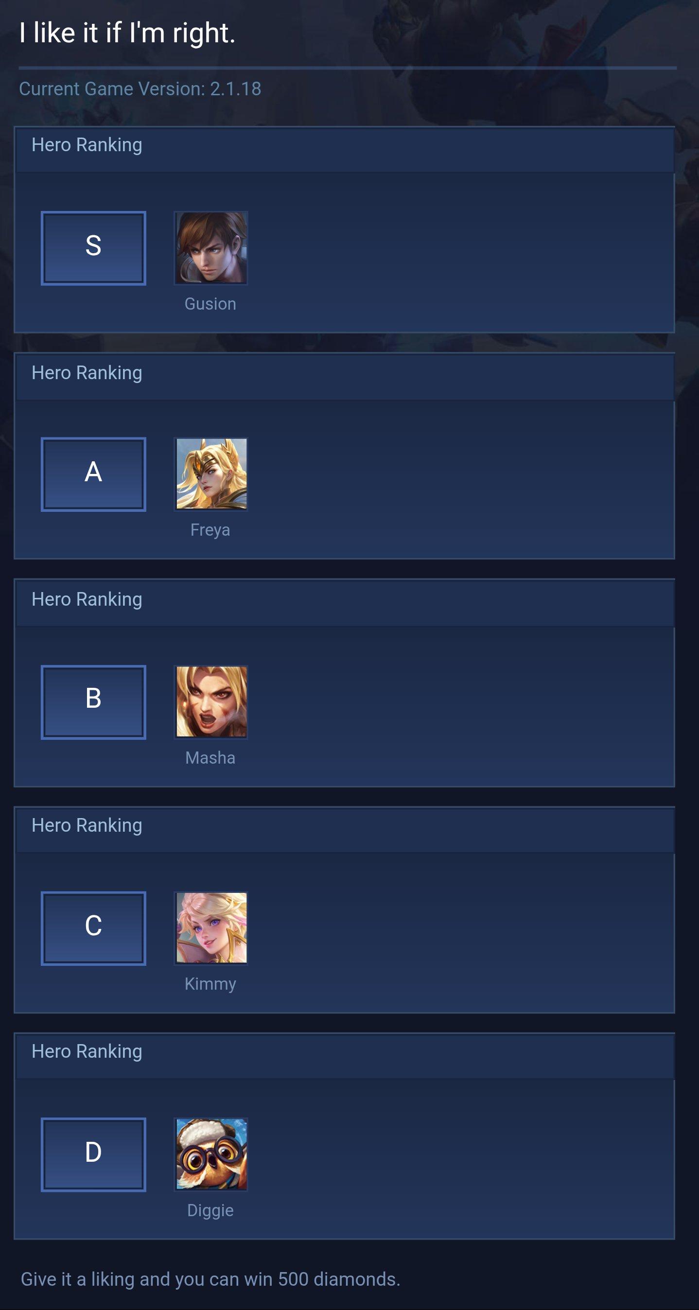 I like it if I'm right.