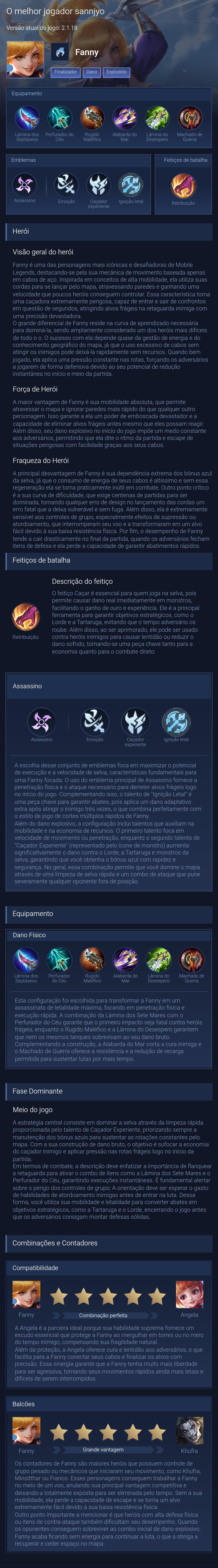 O melhor jogador sannjyo