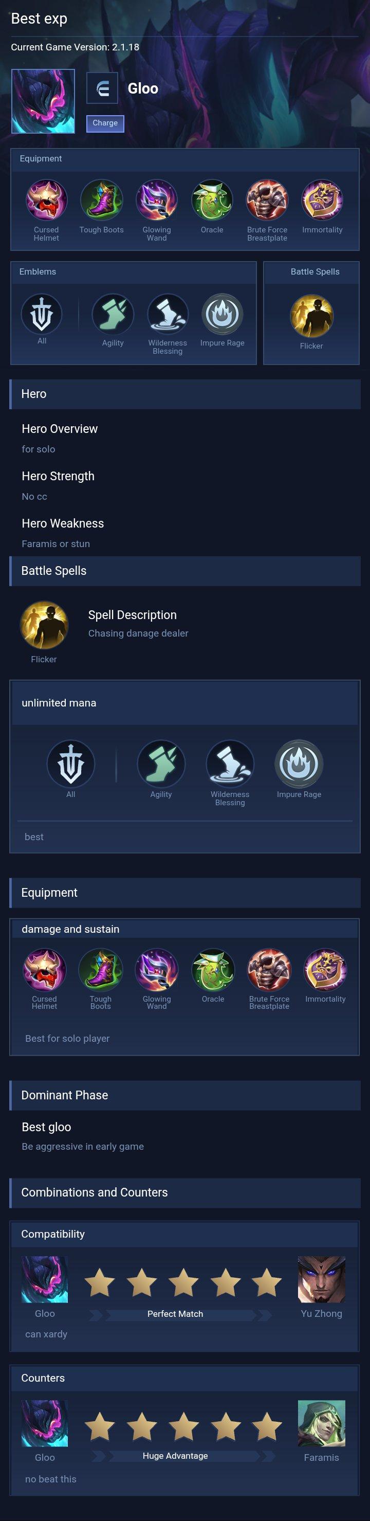 Best exp