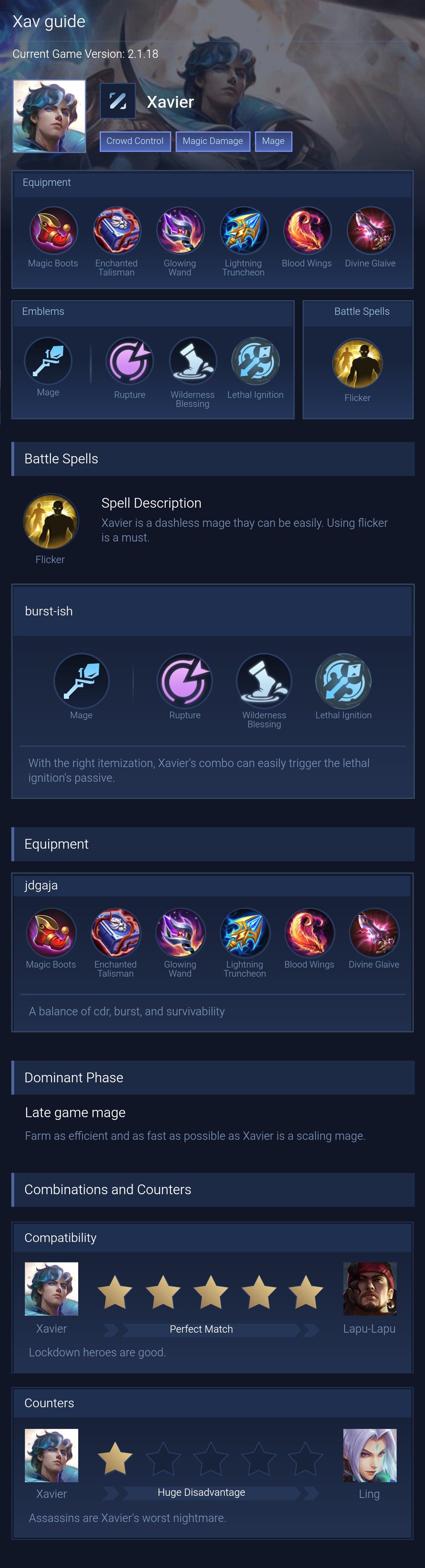 Xav guide