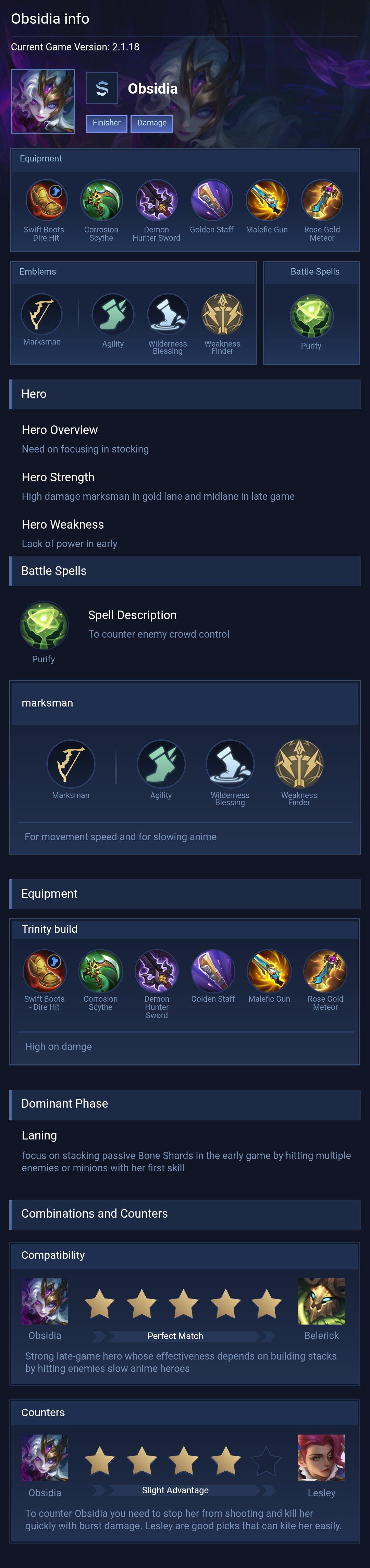 Obsidia info