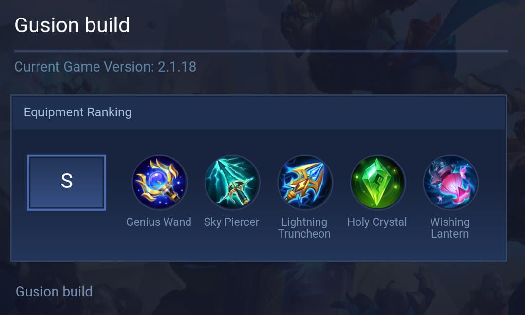 Gusion build