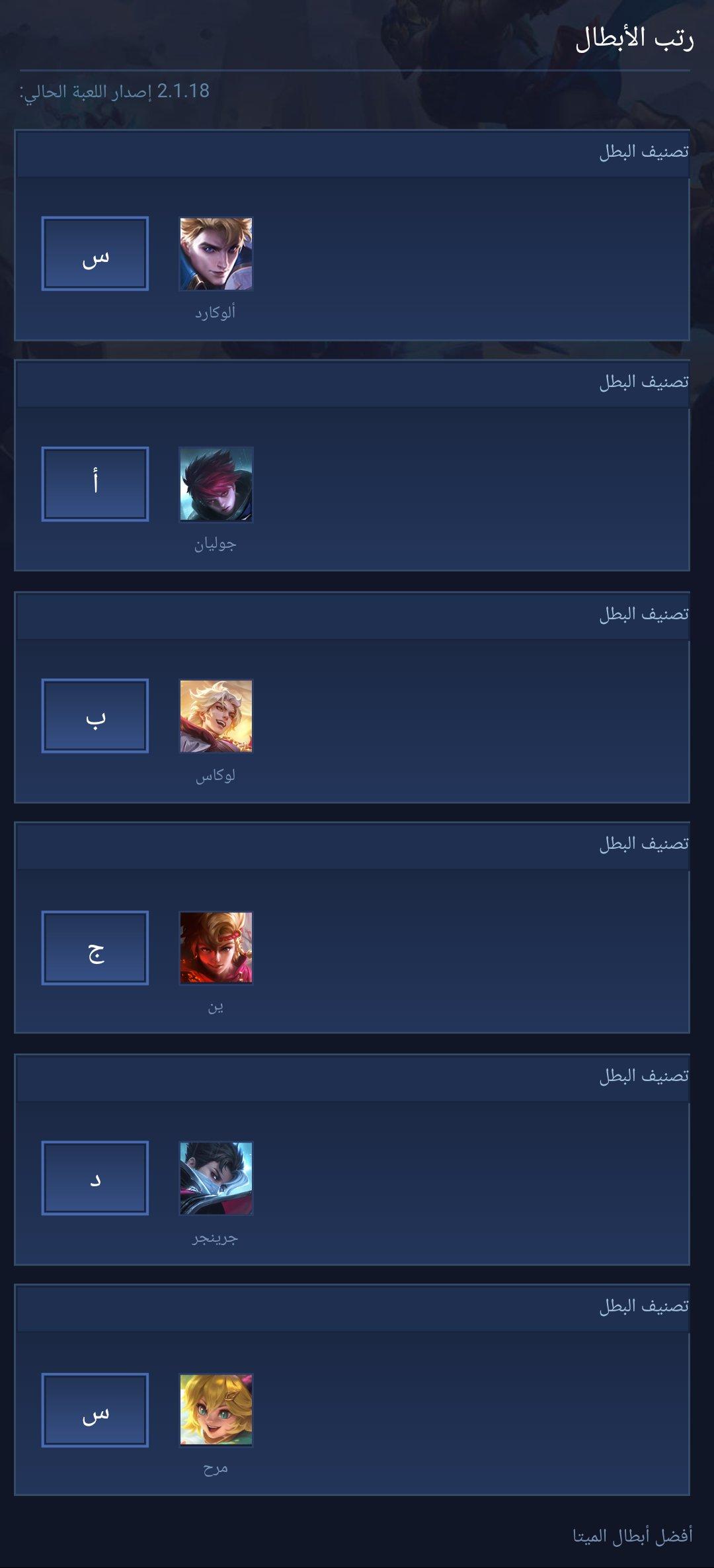 Heros ranks