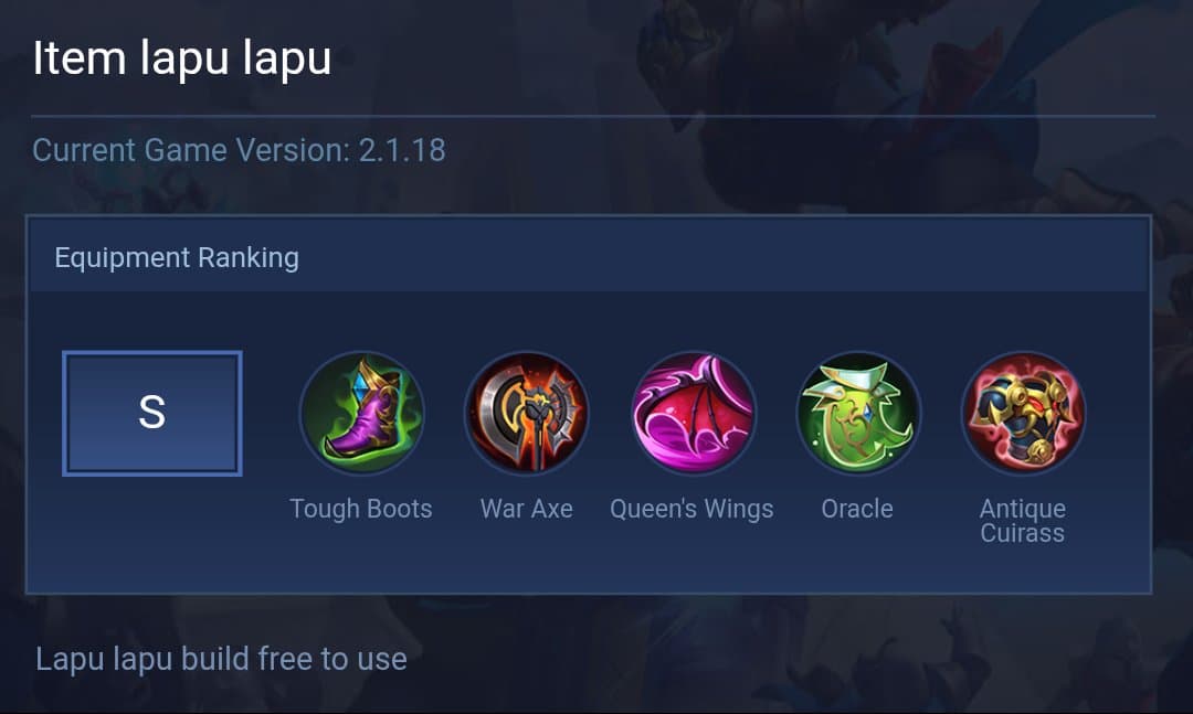 Item lapu lapu
