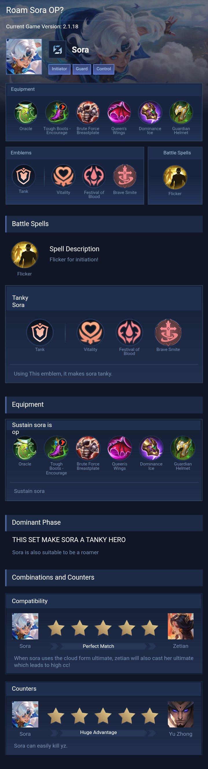 Roam Sora OP?