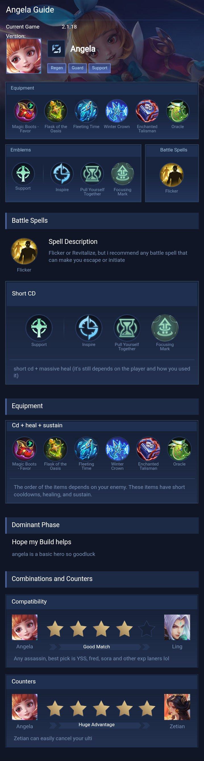 Angela Guide