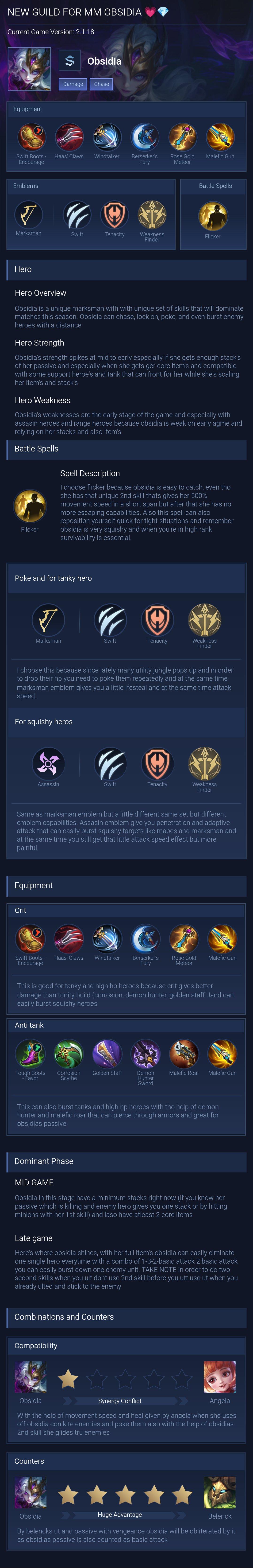 NEW GUILD FOR MM OBSIDIA 💗💎