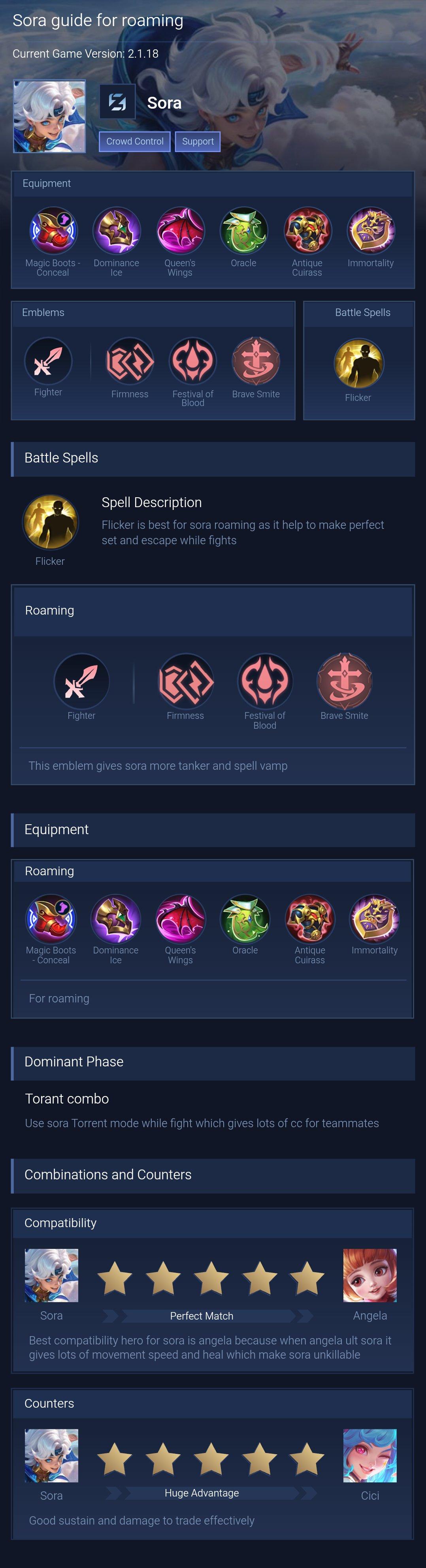 Sora guide for roaming