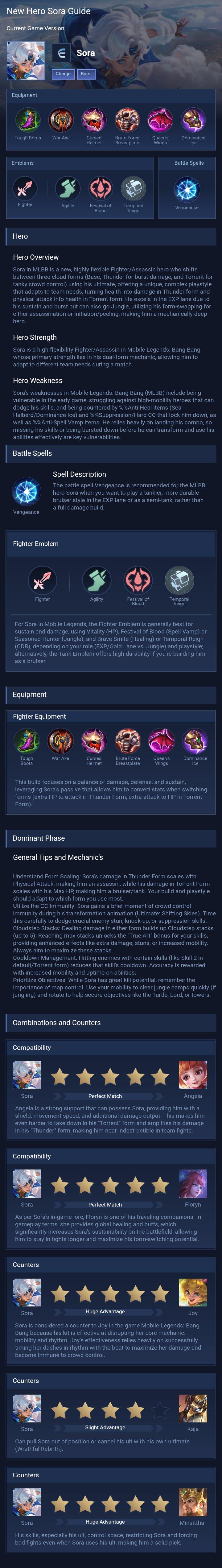 New Hero Sora Guide