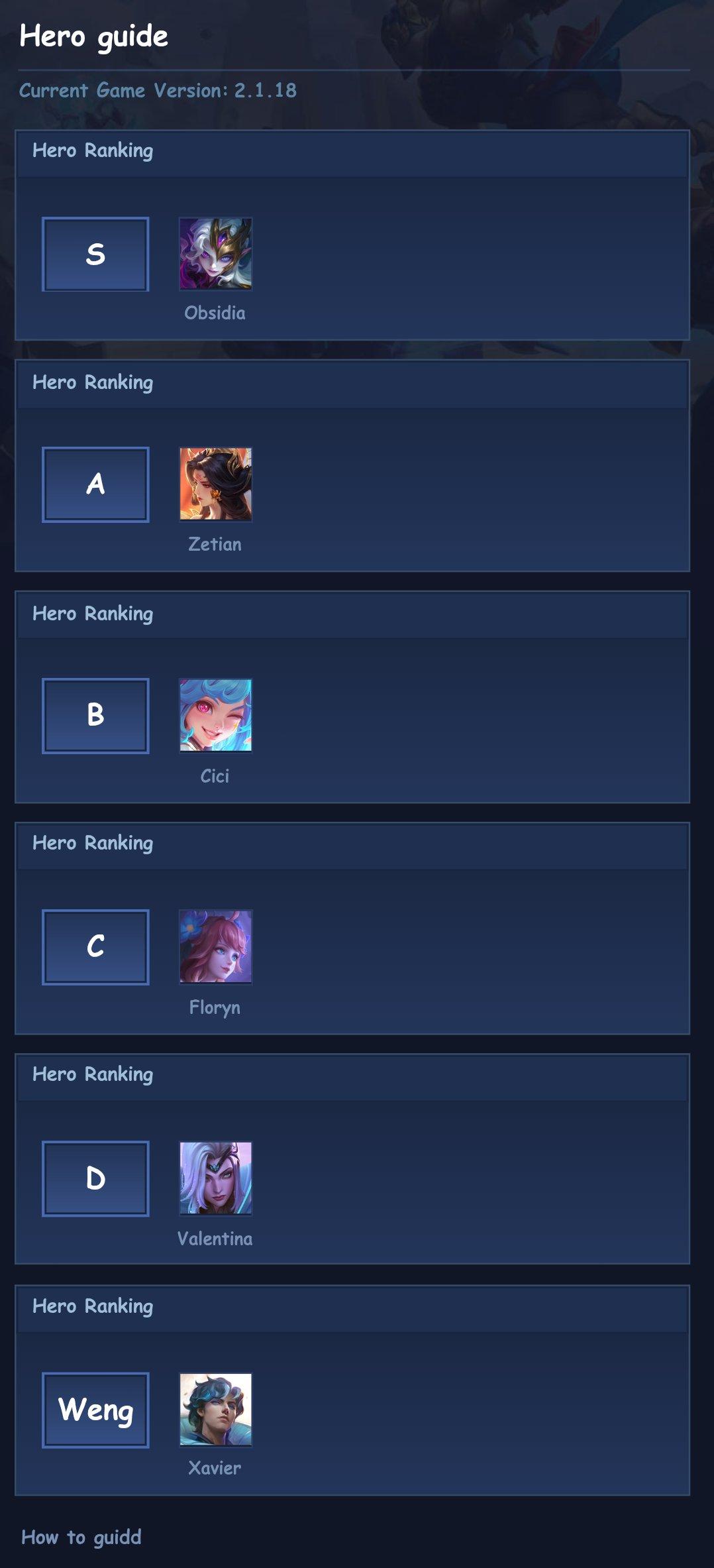 Hero guide