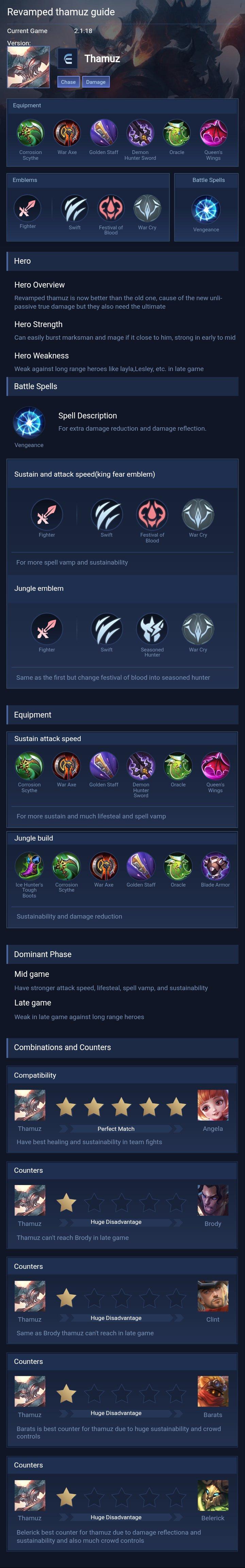 Revamped thamuz guide