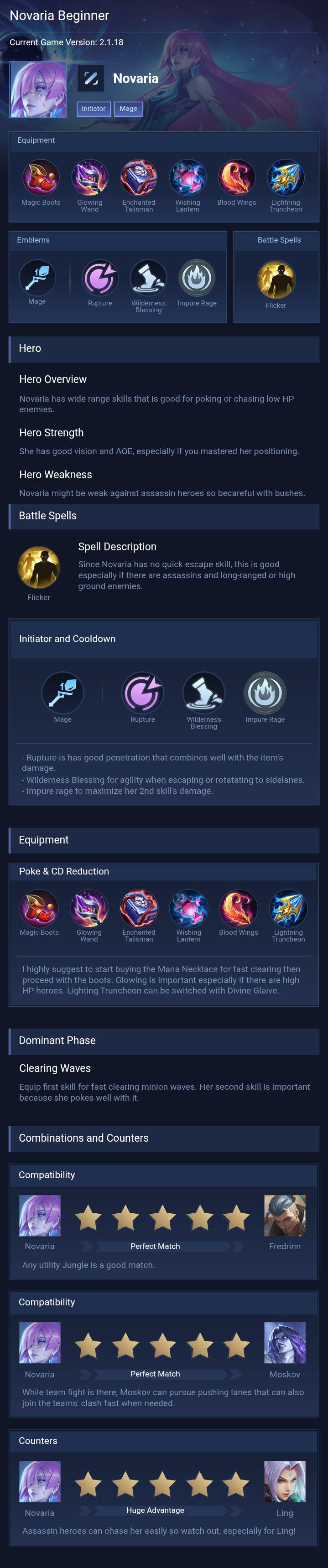 Novaria Beginner