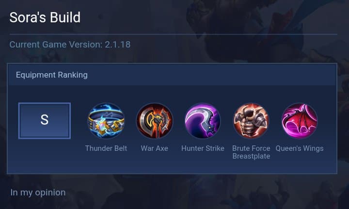 Sora's Build