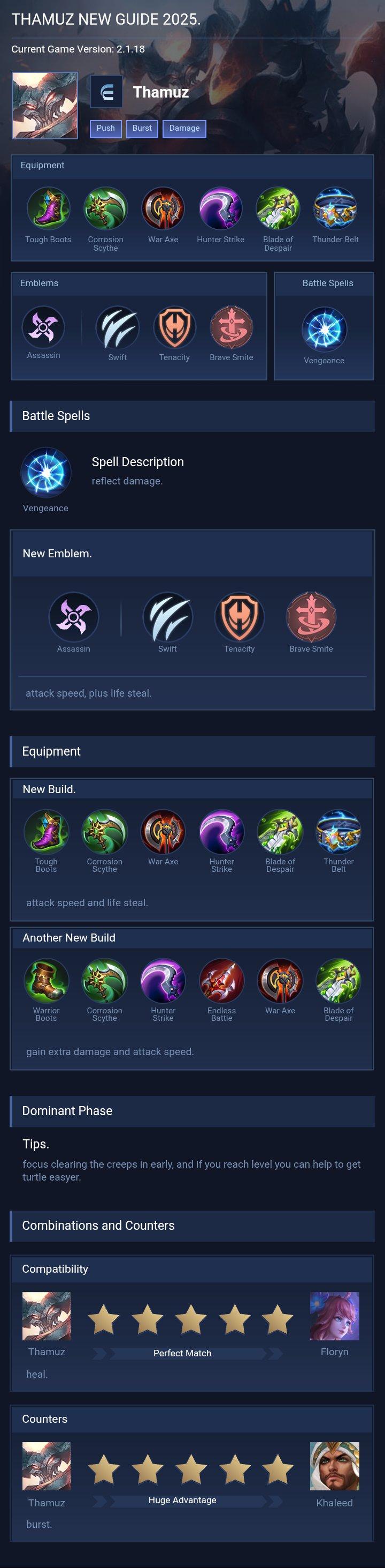 THAMUZ NEW GUIDE 2025.