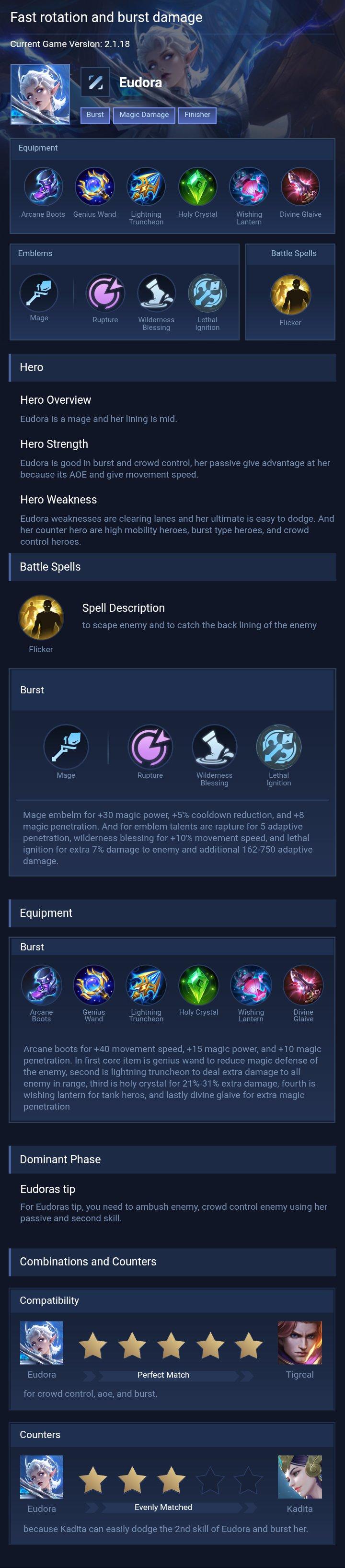 Fast rotation and burst damage