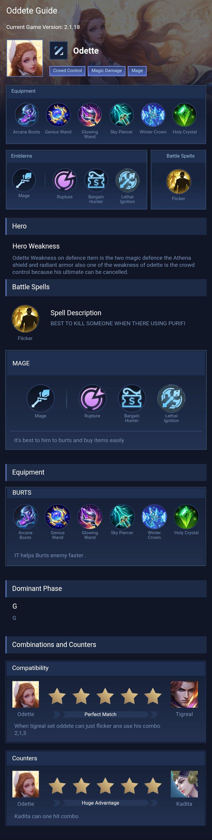 Oddete Guide