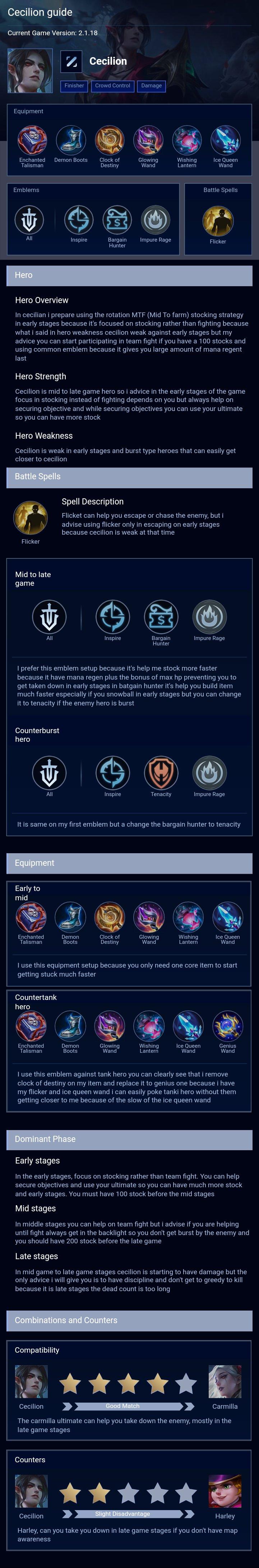 Cecilion guide
