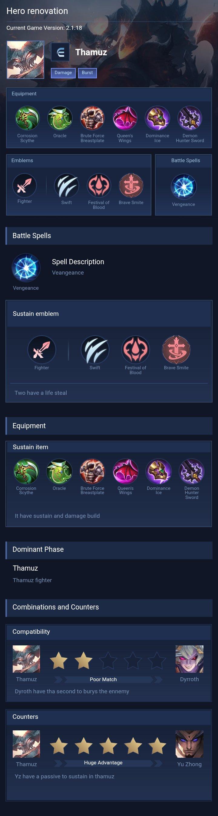 Hero renovation