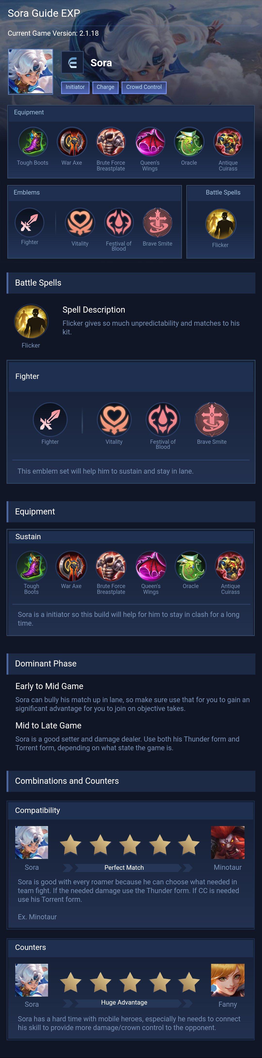 Sora Guide EXP