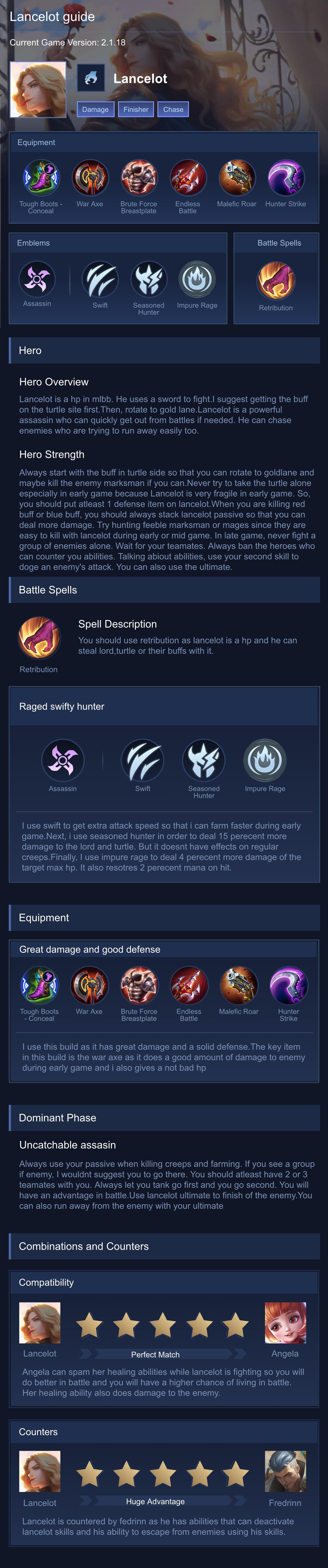 Lancelot guide