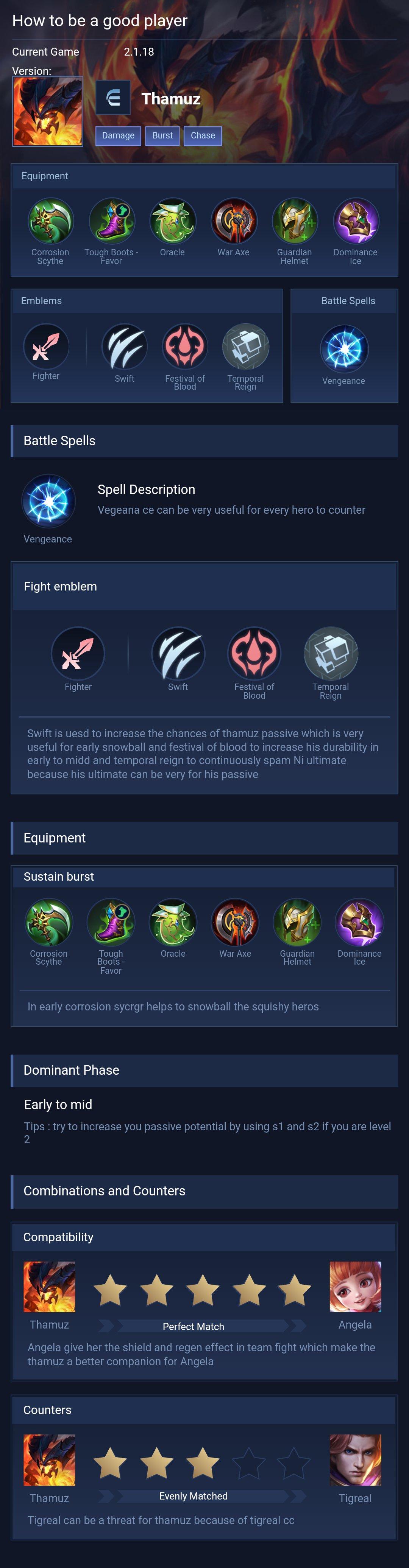 How to be a good player