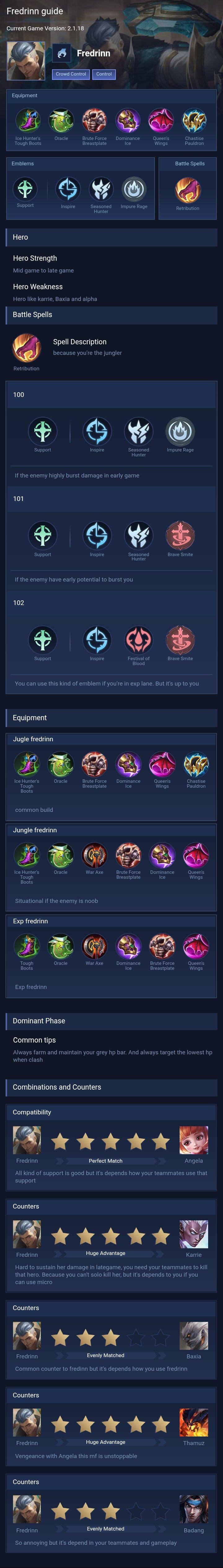 Fredrinn guide